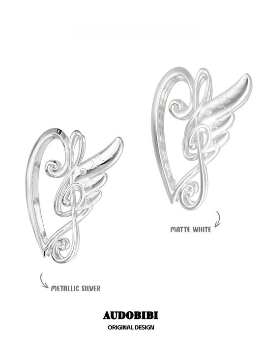 Winged Grace Platinum Plating Music Note Wing Hair Clip™