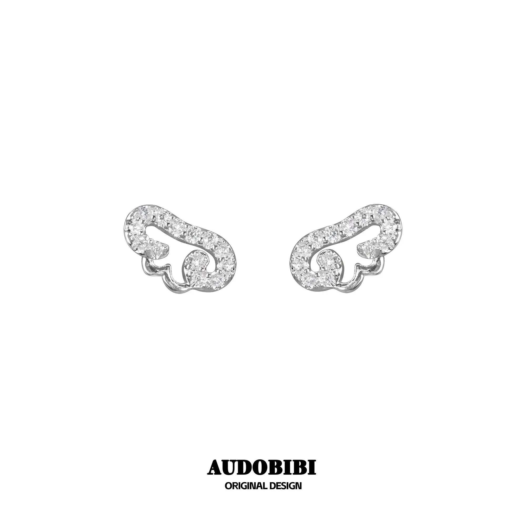 Winged Grace Judgment Angel Wing & Cross Earrings — Silver-Plated Brass, Angel.