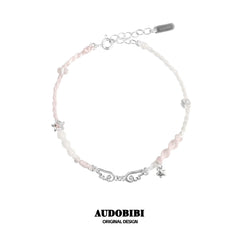 Winged Grace Angel Wings Cord Bracelet — Pink.