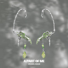 Beyond the Cocoon 18k Platinum Plating Moon Stone Butterfly Ear Hook Ear Clips™