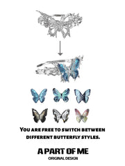 Butterfly Cage 18K Platinum Plating Changeable Butterfly Arm Rings™