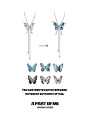 Butterfly Cage 18K Platinum Plating Changeable Butterfly Chokers Necklaces Large™
