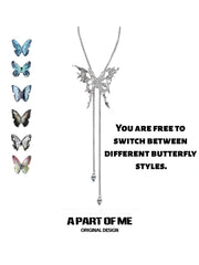 Butterfly Cage 18K Platinum Plating Changeable Butterfly Chokers Necklaces Large™
