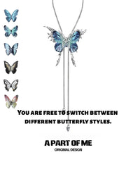 Butterfly Cage 18K Platinum Plating Changeable Butterfly Chokers Necklaces Large™