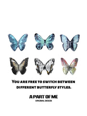 สร้อยคอโชคเกอร์ผีเสื้อแบบเปลี่ยนได้ชุบแพลตตินัม 18K Butterfly Cage ขนาดเล็ก™