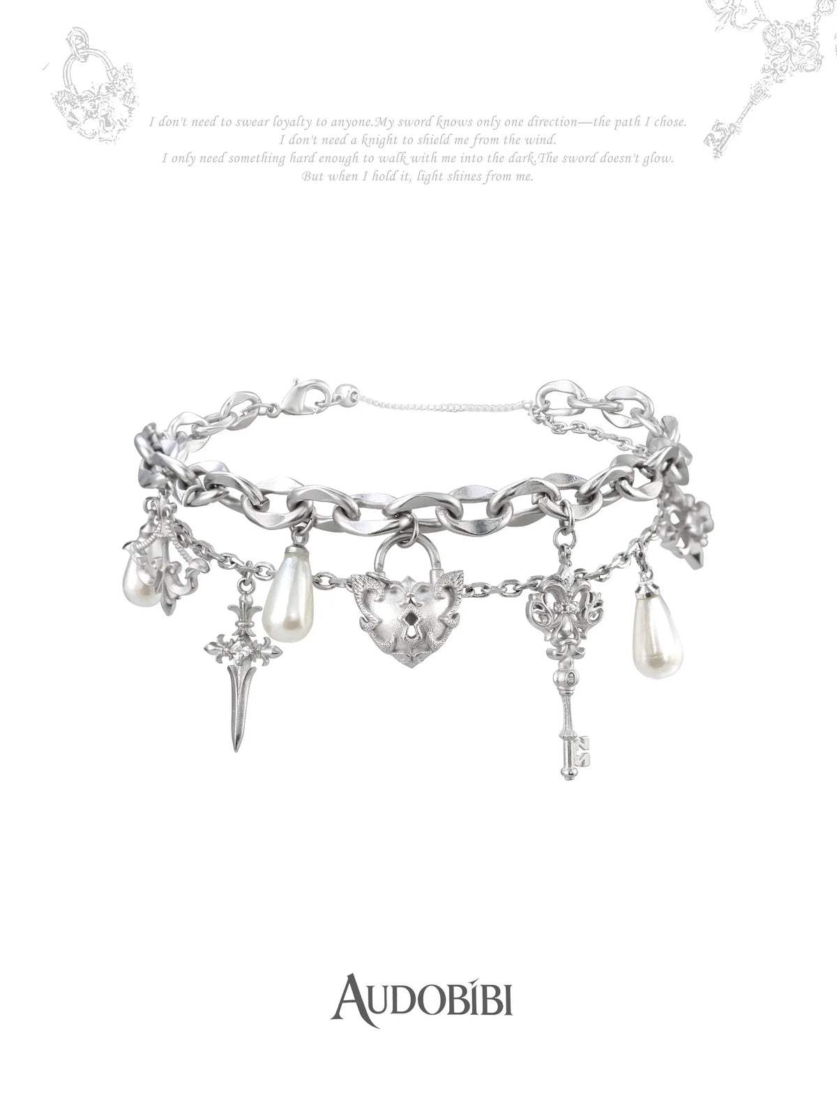 Chivalry Platinum-Plated Light Luxury Double-Layer Knight's Pearl Vintage Bracelet™