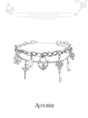 Chivalry Platinum-Plated Light Luxury Double-Layer Knight's Pearl Vintage Bracelet™