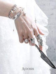 Chivalry Platinum-Plated Light Luxury Double-Layer Knight's Pearl Vintage Bracelet™