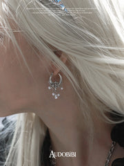 Chivalry Platinum-Plated Medieval Court-Style Baroque Vintage Pearl Hoop Hook Earrings™