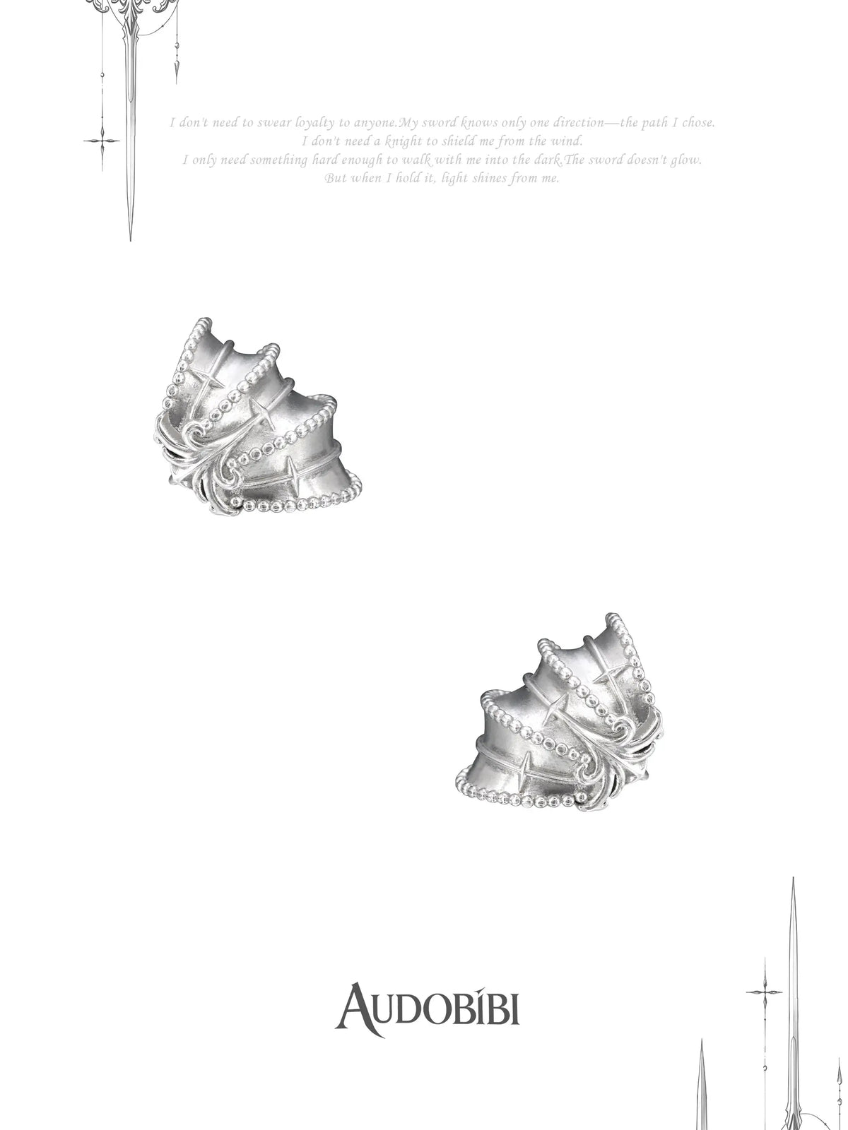 Chivalry Platinum-Plated Punk-Style Armor Ear Clip Ear Cuff™