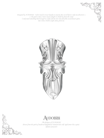 Chivalry Platinum-Plated Retro Baroque-Style Knight Armor Segmented Movable Joint Ring™