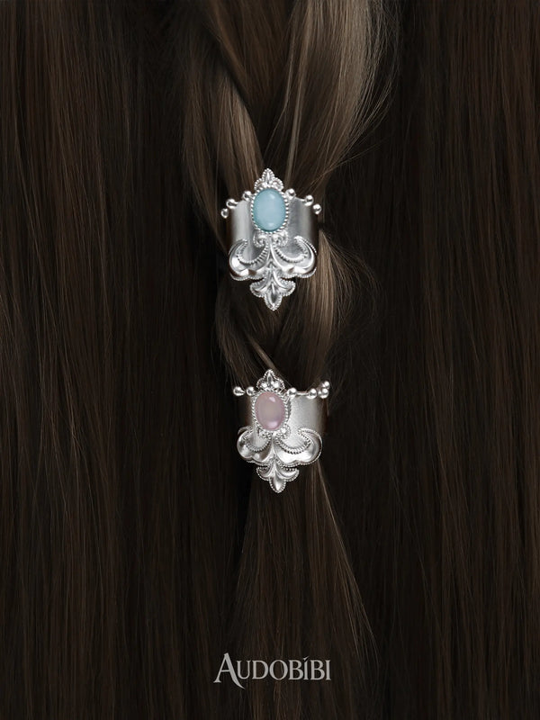 Chivalry Platinum-Plated Vintage Iris Opal Hair Clip™