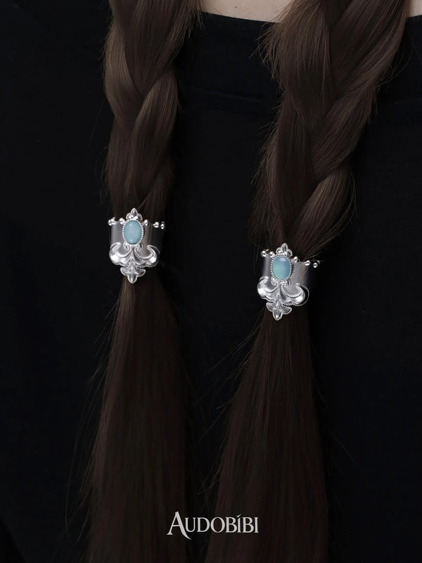 Chivalry Platinum-Plated Vintage Iris Opal Hair Clip™