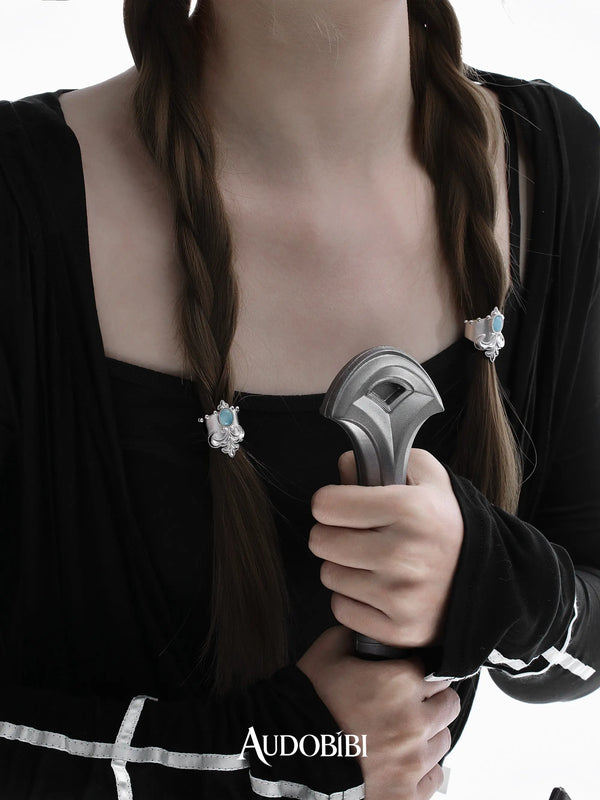 Chivalry Platinum-Plated Vintage Iris Opal Hair Clip™