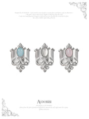 Chivalry Platinum-Plated Vintage Iris Opal Hair Clip™