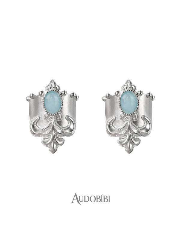 Chivalry Platinum-Plated Vintage Iris Opal Hair Clip™