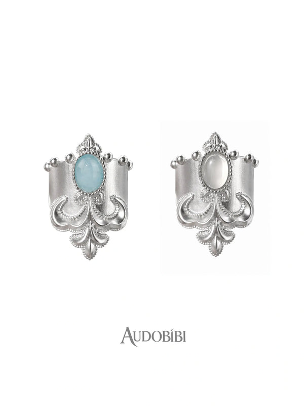 Chivalry Platinum-Plated Vintage Iris Opal Hair Clip™