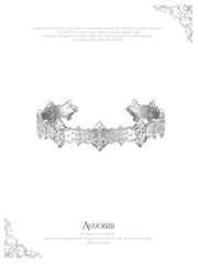 Chivalry Platinum-Plated Vintage Knight's Armor Baroque-Style Adjustable Bracelet Iris Bangle™