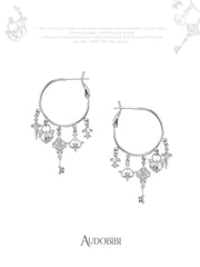 Chivalry S925 Pin Platinum-Plated Vintage Baroque-Style Knight Hoop Hook Earrings™