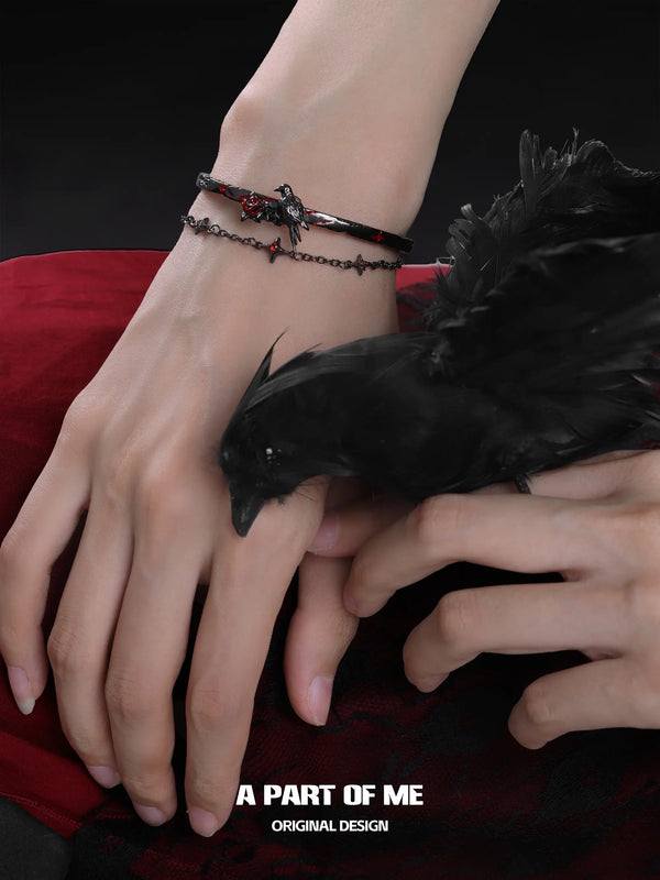 Dark Crows 18K Platinum Plating Chain Bangle Bracelet™