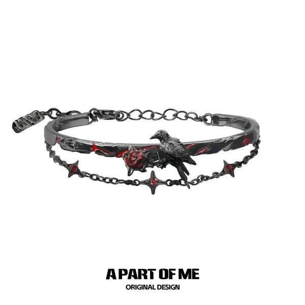 Dark Crows 18K Platinum Plating Chain Bangle Bracelet™