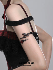 Dark Crows 18K Platinum Plating Rose Red Crystal Arm Ring™