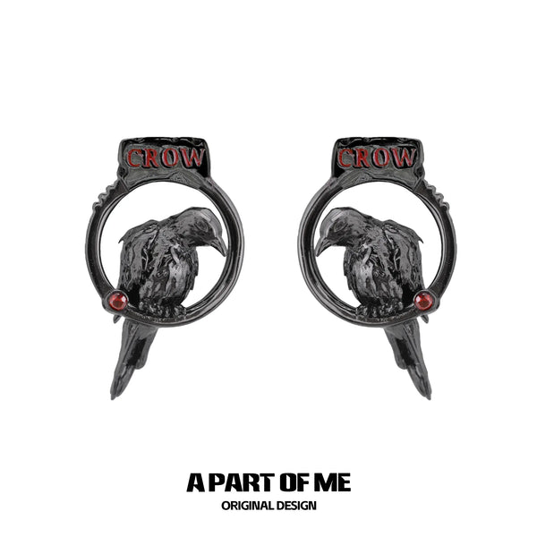 Dark Crows S925 18K Platinum Plating Crow Stud Earrings™