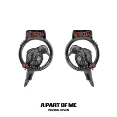 Dark Crows S925 18K Platinum Plating Crow Stud Earrings™