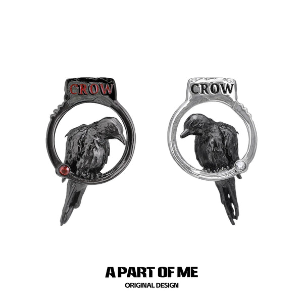 Dark Crows S925 18K Platinum Plating Crow Stud Earrings™