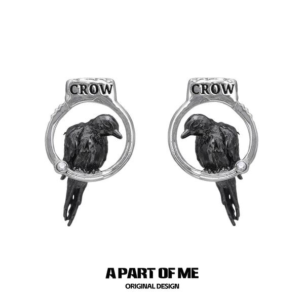 Dark Crows S925 18K Platinum Plating Crow Stud Earrings™