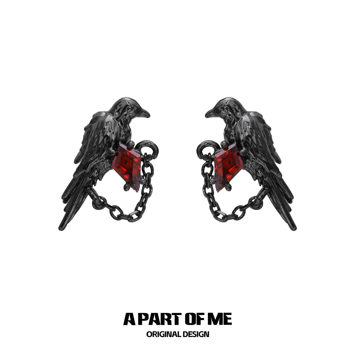 Dark Crows S925 Sterling Silver Resizeable Earrings™