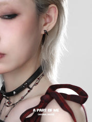 다크 크로우 S925 스털링 실버 사이즈 조절 가능 귀걸이™