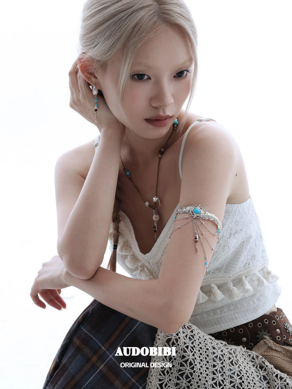 Divine Plume Neo-Chinese Style Feather Pendant Ethnic-Style Braided Necklace™