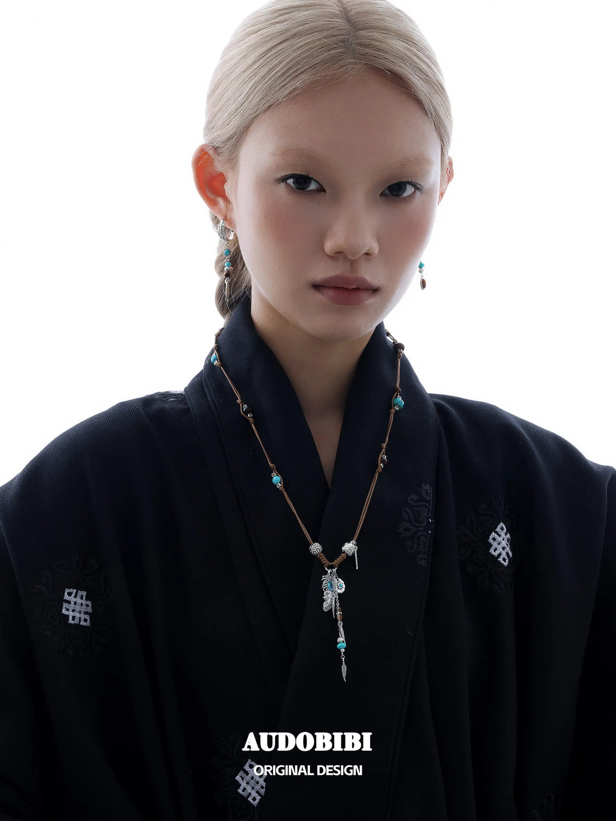 Divine Plume Neo-Chinese Style Feather Pendant Ethnic-Style Braided Necklace™