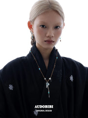 Divine Plume Neo-Chinese Style Feather Pendant Ethnic-Style Braided Necklace™