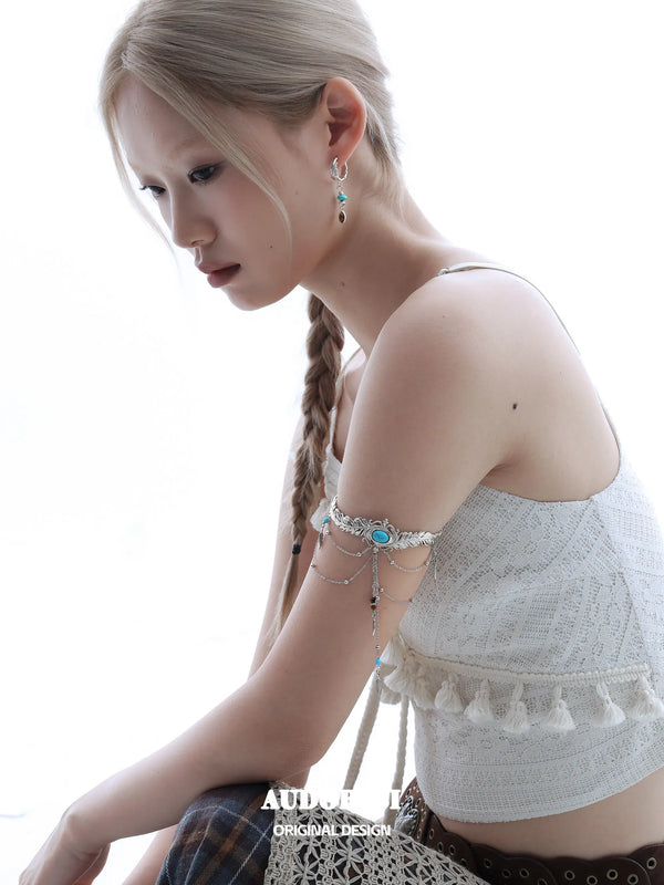 Divine Plume Neo-Chinese Style Feather Tassel Ethnic-Style Arm Ring Arm Accessories™