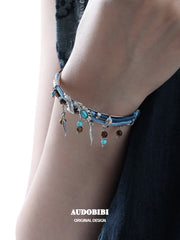 Divine Plume Neo-Chinese Style Platinum Plating Ethnic-Style Braided Rope Bracelet™