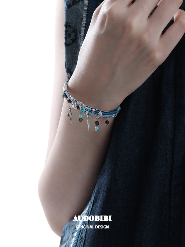 Divine Plume Neo-Chinese Style Platinum Plating Ethnic-Style Braided Rope Bracelet™