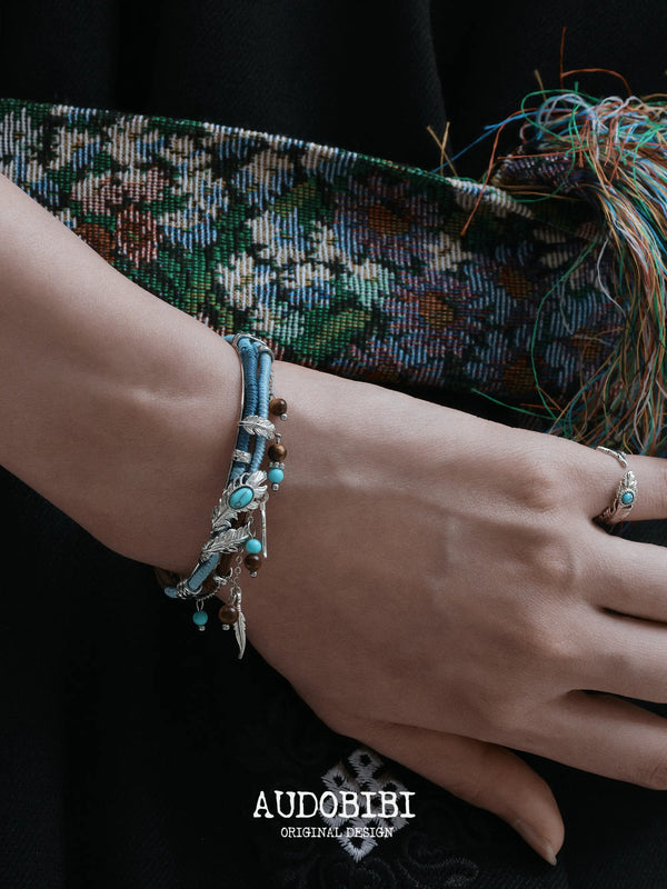 Divine Plume Neo-Chinese Style Platinum Plating Ethnic-Style Braided Rope Bracelet™