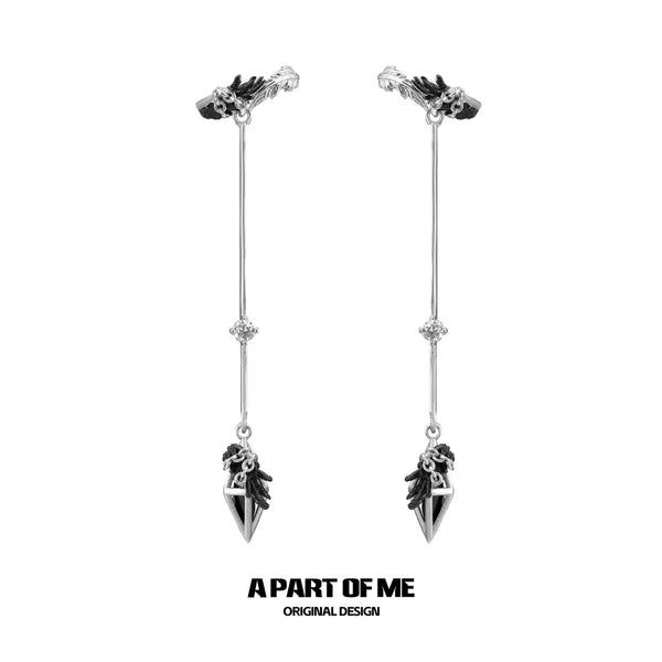 Divine Plume 18K Platinum Plated Slyus Zircon Earclips Ear Clips™