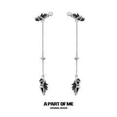 Divine Plume 18K 플래티넘 도금 Slyus 지르콘 이어클립 이어클립™