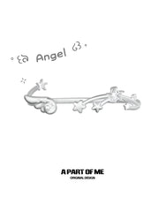 Divine Plume Platinum-Plated Angel Feather Adjustable Open Bangle™