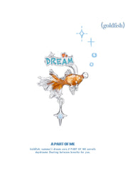 Dreamcore Goldfish Sunset Orange Sea 18k Platinum Plated Earclip Ear Clips™