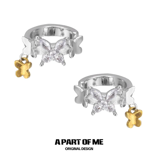 Flutter Essence 18k Platinum Plating/18K Yellow Gold Plating S Pendant Earclips Ear Clips™
