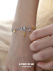 สร้อยข้อมือผีเสื้อ S925 เงินสเตอร์ลิงชุบทองคำเหลือง 18K Flutter Essence™