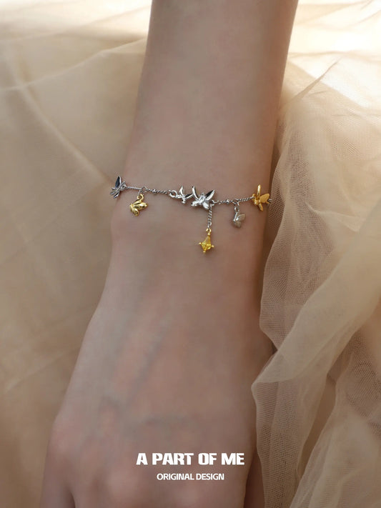 Flutter Essence S925 Sterling Silver 18K Yellow Gold Plating Butterfly  Bracelets™