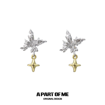 Flutter Essence S925 Sterling Silver 18K Yellow Gold Plating Stud Earrings™