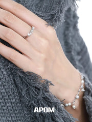Forever Elegant 925 Sterling Silver Natural Baroque Pearl Bracelet™