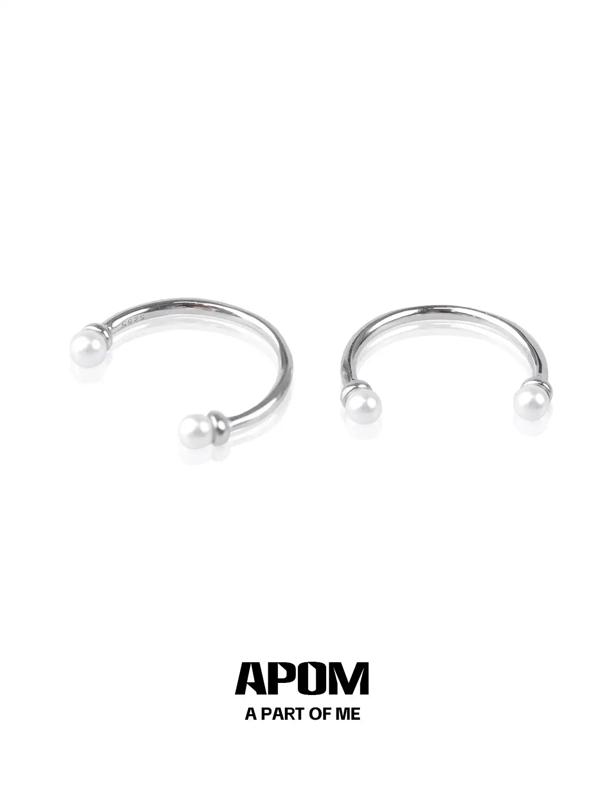 Forever Elegant 925 Sterling Silver Pearl Adjustable Open Ring ™