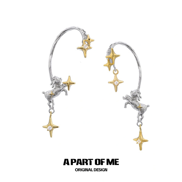 Good Night Sheep 18K Gold Plated Star Ear Hook Earclips™